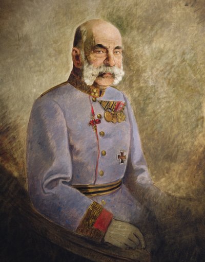 Avusturya Franz Joseph I, 1916 dolayları (tuval üzerine yağlıboya) by Vienna Nedomansky Studio