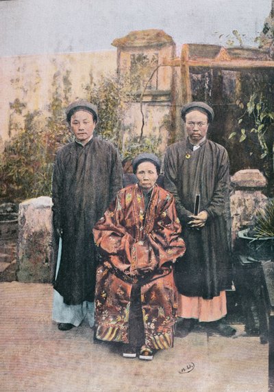 Faifo'da önde gelen vatandaşların ailesi, on dokuzuncu yüzyılın sonu by Vietnamese School