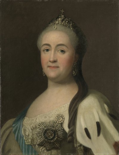 İmparatoriçe Catherine II 1729-1796'nın Portresi. by Vigilius Erichsen