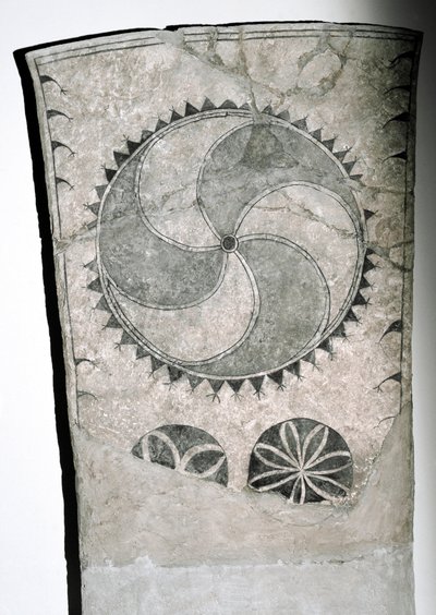 Güneş sembolü ile runestone, 7-8. yüzyıl by Viking