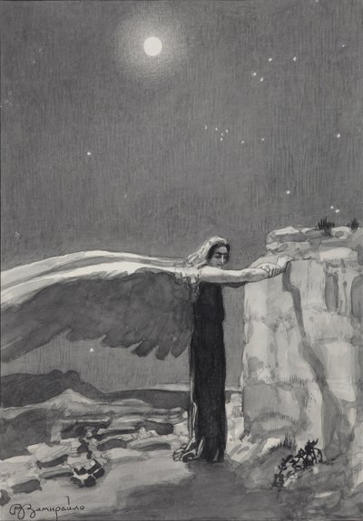 Mihail Lermontov, 1913-1914 tarafından yazılan Şeytan şiirine örnek by Viktor Dmitrievich Zamiraylo