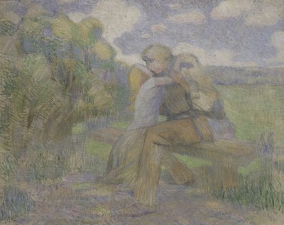 Öpücük, 1897 by Viktor Elpidiforovich Borisov Musatov