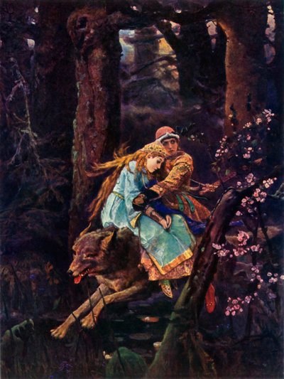 Ivan Tsarevich o bir Gri Kurt, c1887, 1965. by Viktor Mikhaylovich Vasnetsov