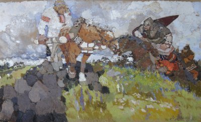 Mikula Selyaninoviç, 1917 by Viktor Mikhaylovich Vasnetsov
