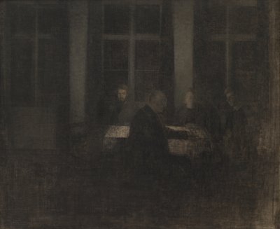 Çizim Odasında Akşam by Vilhelm Hammershøi