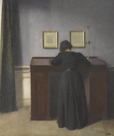 Bir Masada Ayakta Ida by Vilhelm Hammershøi