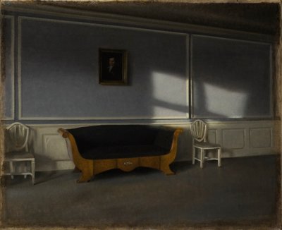 Çizim Odasında Güneş Işığı III, 1905. by Vilhelm Hammershøi