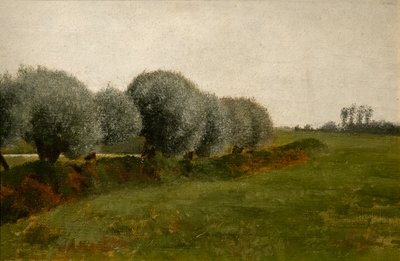 Bir sıra ağaç ile manzara by Vilhelm Hammershoi