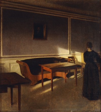 Oturma Odasında Güneş Işığı, No.1, 1903 by Vilhelm Hammershoi