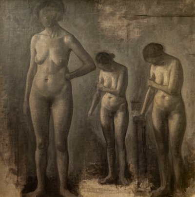 Kadın çıplak üç çalışma by Vilhelm Hammershoi