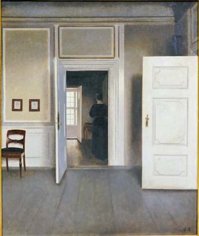 İç Mekandaki Kadın, Strandgrade 30, 1901 by Vilhelm Hammershoi