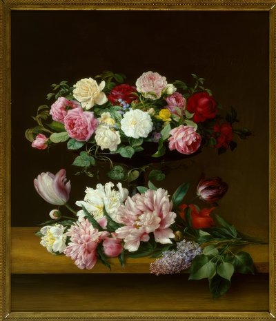 V.J.Hoyer, Çiçeklerle Natürmort by Vilhelm Julius Hoyer