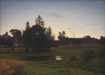 Bir Köyün Kenarında Gün Batımından Sonra by Vilhelm Kyhn
