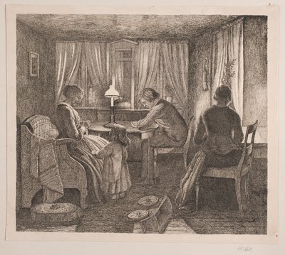 Sanatçının Ailesi ile İç Mekan by Vilhelm Kyhn