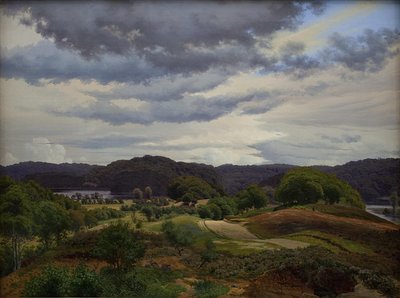Silkeborg yakınlarındaki Ormanlık Peyzajdaki Göller by Vilhelm Kyhn