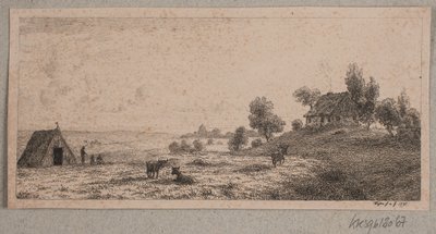 Bir çiftlik evi ve bir kır evi ile manzara by Vilhelm Kyhn