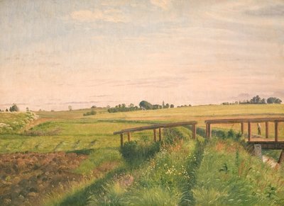 Bir köprü ile alan manzara by Vilhelm Kyhn