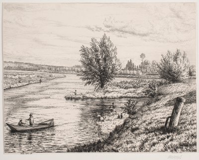 Marne Nehri kıyısında parti by Vilhelm Kyhn