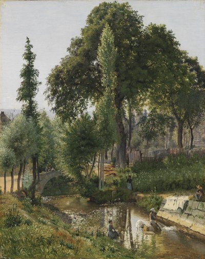 Savoy Manzarası. Nehirde Çamaşır Yıkan Kadınlar by Vilhelm Kyhn