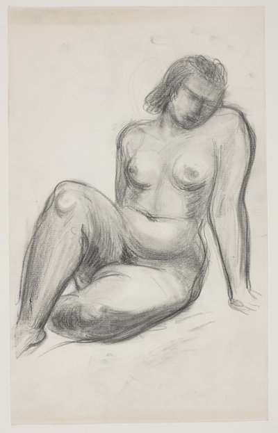 Oturan kadın modeli by Vilhelm Lundstrøm
