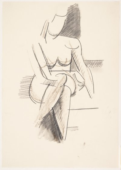 Oturan kadın modeli, önden görünüm by Vilhelm Lundstrøm