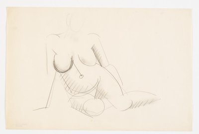 Oturan çıplak model, sağa dönük by Vilhelm Lundstrøm