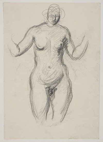 Ayakta kadın modeli by Vilhelm Lundstrøm