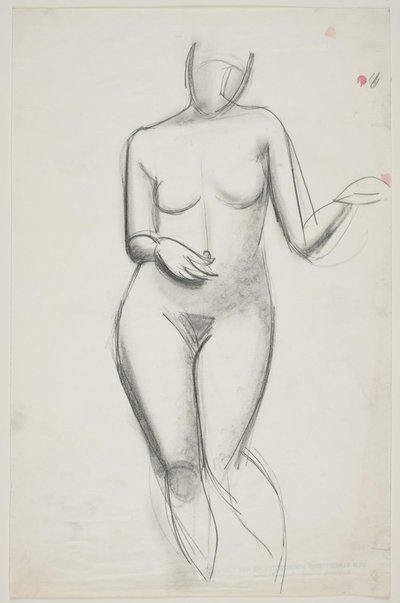 Ayakta kadın modeli by Vilhelm Lundstrøm