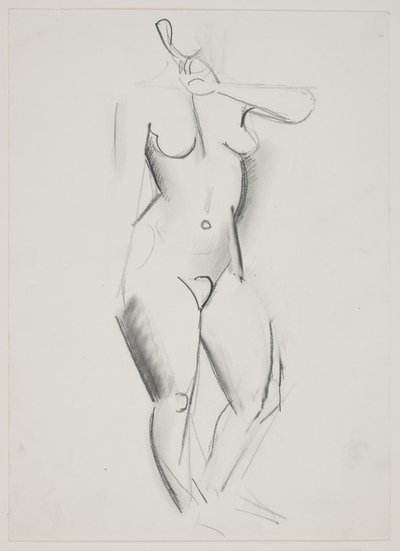Sol eli ağzına kaldırılmış duran kadın model by Vilhelm Lundstrøm