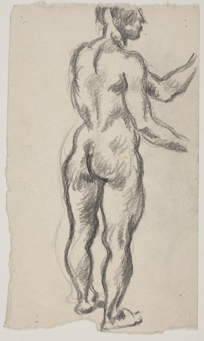Ayakta duran model, arkadan bakıldığında by Vilhelm Lundstrøm