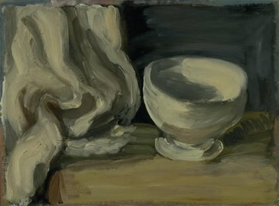 Kumaş ve Kase ile Natürmort by Vilhelm Lundstrøm