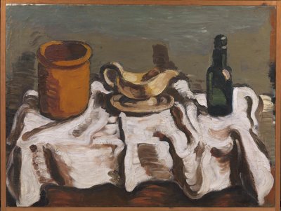 Kavanoz, Sosluk ve Şişe ile Natürmort by Vilhelm Lundstrøm