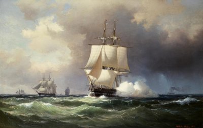 Açık denizlerde kare denizciler by Vilhelm Melbye