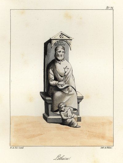 Lothair I, Lothar I, Carolingian imparatoru, İtalya Kralı ve Orta Francia, 795-855 by Villain Villain