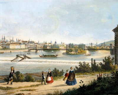 Moldava Nehri üzerinde Prag (Vltava), Vincent Morstadt, Çek Cumhuriyeti by Vincenc Morstadt