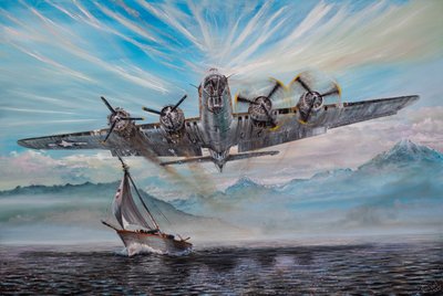 B17-G 'Lonesome Polecat' Lake Zug Swiss Landing 5, 2023 by Vincent Alexander Booth