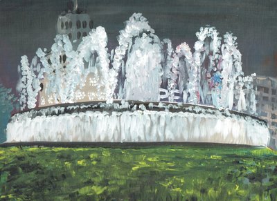 Barselona gecesi, 1994, (tuval üzerine akrilik) by Vincent Alexander Booth