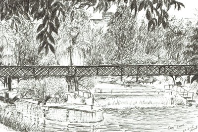 Cam Kilitler, 2005, (Kağıt üzerine mürekkep) by Vincent Alexander Booth