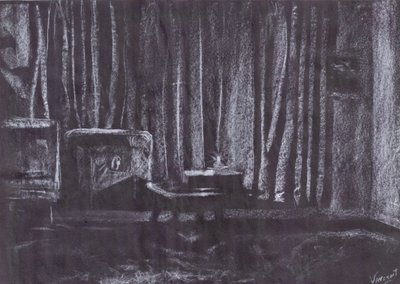Mum ışığında perdeler by Vincent Alexander Booth
