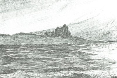 Feribottan Duart Kalesi;2007;(kağıt üzerine mürekkep) by Vincent Alexander Booth