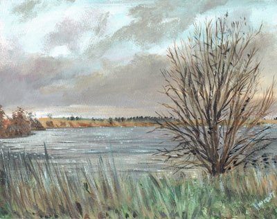 Fannyside Loch, 2009, (tuval üzerine akrilik) by Vincent Alexander Booth