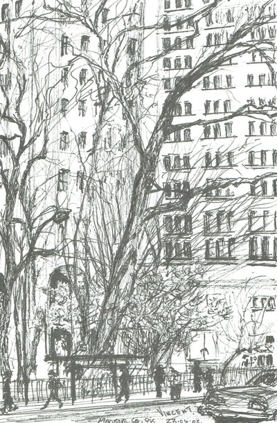 Madison Square parkı New York, 2003 by Vincent Alexander Booth