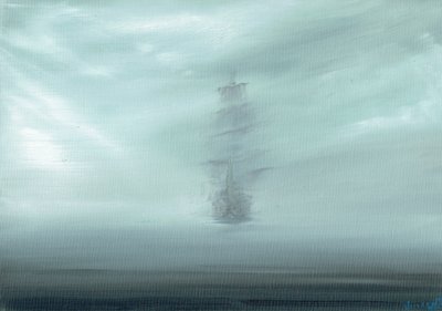Pasifik Şafağı, 2017, (tuval üzerine yağlı boya) by Vincent Alexander Booth