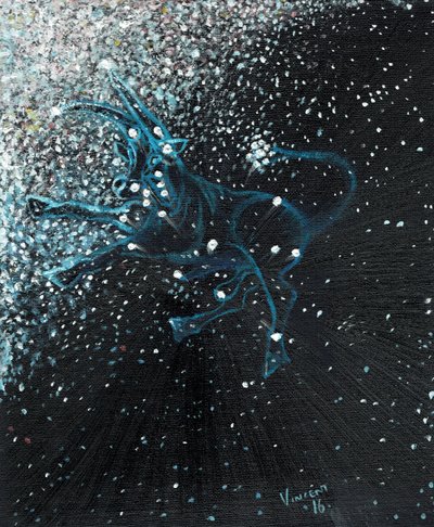 Boğa burcu, 2016, (tuval üzerine yağlı boya) by Vincent Alexander Booth