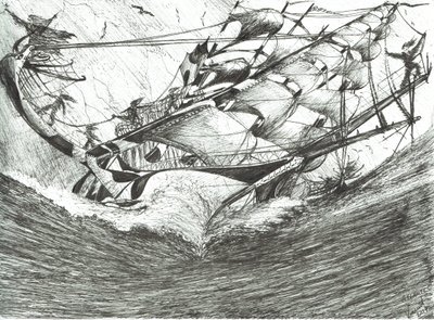 Storm Creators Arctic Ocean, 2017, (Kağıt Üzerine Mürekkep) by Vincent Alexander Booth