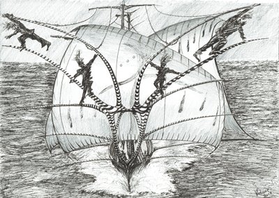 Storm Creators Bismarck Sea, 2017, (Kağıt Üzerine Mürekkep) by Vincent Alexander Booth