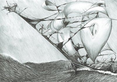 Storm Creators Hazar Denizi, 2017, (Kağıt Üzerine Mürekkep) by Vincent Alexander Booth