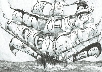 Storm Creators Doğu Sibirya Denizi, 2017, (Kağıt Üzerine Mürekkep) by Vincent Alexander Booth