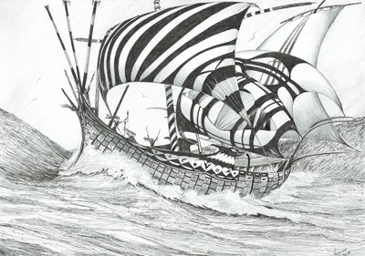 Storm Creators Ionian Sea, 2017, (Kağıt Üzerine Mürekkep) by Vincent Alexander Booth