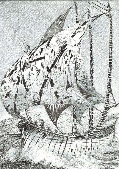 Storm Creators Kara Deniz, 2017, (Kağıt Üzerine Mürekkep) by Vincent Alexander Booth